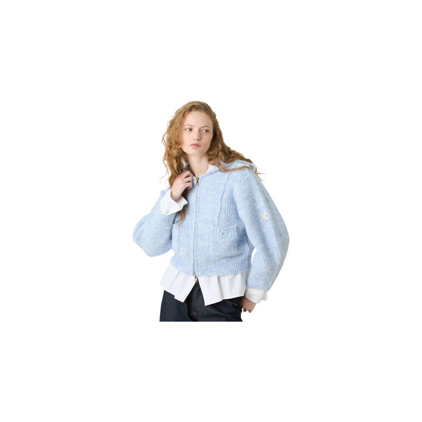 Eme Studios Zoe Sky Zipper Knit